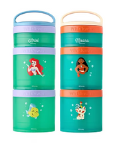 Recipientes para snacks Whiskware de las Princesas Disney. Paquete de 2 - Ariel y Moana