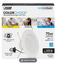 Foco empotrable LED Feit Electric de 5"/6" con selección de color, equivalente a 75 W (equivalente).