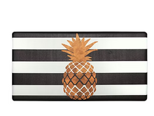 Nicole Miller Anti-Fatigue Kitchen Mat - Gold Pineapple Print