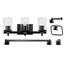 Globe Dakota 5-Pc. All-In-One Bathroom Set - Black