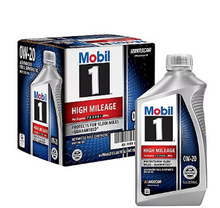 Mobil 1 High Mileage Full Synthetic Motor Oil 0W-20, 6 pk./1 qt.