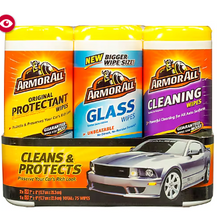 Armor All Original Protectant, Cleaning & Glass Wipes Triple Pack, 3 pk./25 ct.