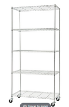 Estantería de alambre de 5 niveles Trinity Basics, con ruedas y certificación NSF.