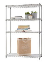 Estanterías de alambre Trinity EcoStorage de 4 niveles, con certificación NSF y revestimientos.