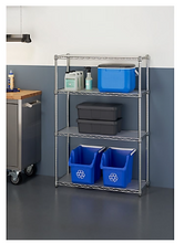 Estanterías de alambre Trinity EcoStorage de 4 niveles, con certificación NSF y revestimientos.