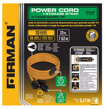 FIRMAN Power Equipment 25' 1101 TT-30P to (3)5-20R Power Cord