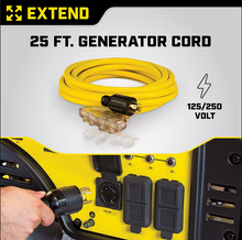 Champion 25-Foot 30-Amp 125/250-Volt Fan-Style Generator Extension Cord (L14-30P to four 5-20R)