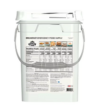 Suministro de alimentos de emergencia para el desayuno de Augason Farms, 4 galones.