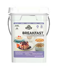 Suministro de alimentos de emergencia para el desayuno de Augason Farms, 4 galones.