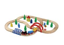Juego de tren de madera Maxim Enterprise de 40 piezas