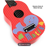 Guitarra acústica en miniatura Toy Time con seis cuerdas afinables