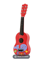 Guitarra acústica en miniatura Toy Time con seis cuerdas afinables