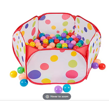 Tienda de campaña infantil plegable de seis lados con piscina de bolas Toy Time Kids y 200 bolas