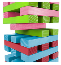 Juego de apilar torres de bloques de madera gigantes no tradicional de Toy Time