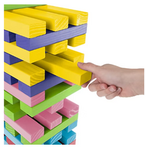 Juego de apilar torres de bloques de madera gigantes no tradicional de Toy Time