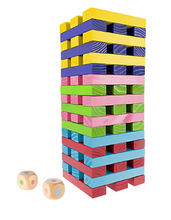 Juego de apilar torres de bloques de madera gigantes no tradicional de Toy Time