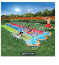 Tobogán acuático triple Banzai Kids de 16 pies