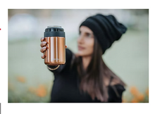 Enfriador de cerveza Asobu Frosty, paquete de 2 - Negro/Cobre