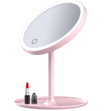 Vanity Mirror with 3 Lights, Touch Screen, Brightness Adjustable, Cosmetic (Pink)