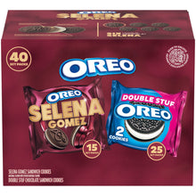 Paquete variado de galletas Selena Gomez & OREO Double Stuf, 1.02 oz., 40 unidades.