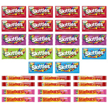 Skittles and Starburst Chewy Candy, Variety Pack, Full Size, 30-count