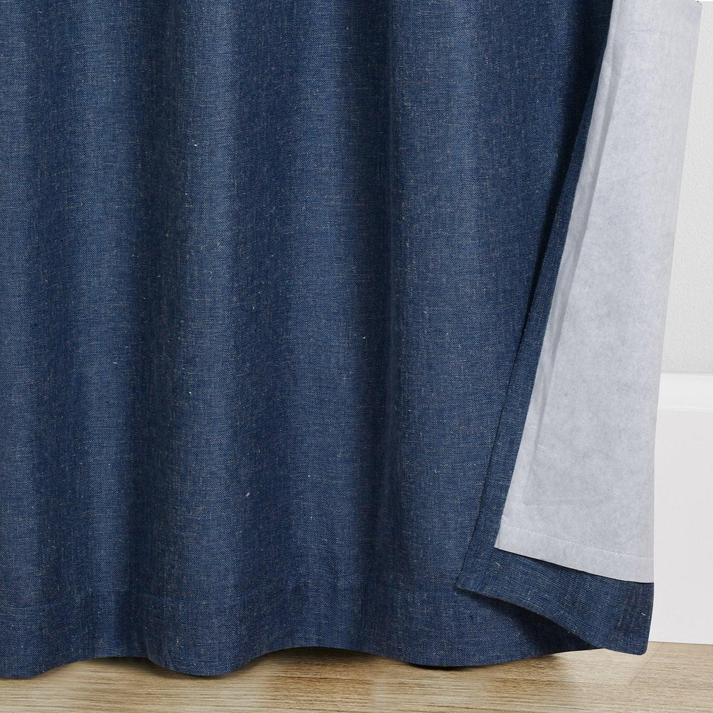 Sun Shield Chalmer Linen Blend 100% Blackout Panel Curtains (Pair) 7 ...