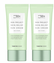 Thank You Farmer Sun Project Skin Relief Sun Cream, SPF 50+, 1.75 fl oz, 2-pack