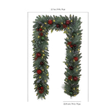 9' Pre-lit LED with Twinkle Artificial Decorated Garland, Red