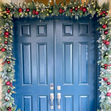 9' Pre-lit LED with Twinkle Artificial Decorated Garland, Red