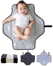 Waterproof Mummy Changing Pad, Foldable Diaper Bag, Portable Travel Changing Mat (Black)