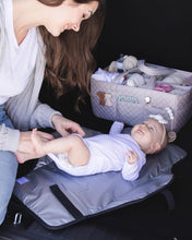 Waterproof Mummy Changing Pad, Foldable Diaper Bag, Portable Travel Changing Mat (Black)