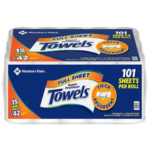 Member'S Mark Premium Paper Towel, Huge Rolls (15 Rolls, 101 Sheets) - Brands For Less USA