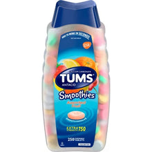 TUMS Smoothies Antacid Chewable Tablets for Heartburn Relief, Assorted Fruit (250 Ct.) - Brands For Less USA
