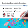 Apple Barrel Multi-Surface Paint Pens Basic Value Set, Medium Tip, 12 Piece