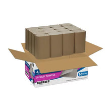 Marathon Singlefold Paper Towels, 1-Ply, 9 1/4" X 10 1/4", Brown (250 Towels/Pk., 16 Pks.) - Brands For Less USA