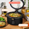 Beautiful 4 Qt Digital Slow Cooker with Hinged Locking Lid, Black Sesame by Drew Barrymore