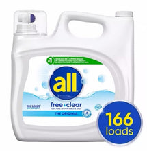all free clear Liquid Laundry Detergent, The Original, 166 loads, 250 fl. oz.