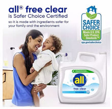 Detergente líquido para ropa All Free Clear, The Original, 166 lavados, 250 onzas líquidas.