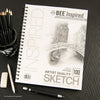 Bee Paper - Bee Inspired 9"x12" Sketching Paper Pad, 100 Sheets, Side Wire, 50lb. 74GSM