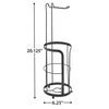 Mainstays Free Standing Toilet Paper Holder with Roll Reserve, Matte Black