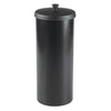 iDesign Toilet Paper Canister with Lid, Storage for 3 Rolls, 6.3'' x 15.5'', Matte Black