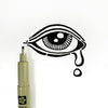 Sakura Pigma Micron Fineliner Pens, 4 Micron Drawing Pens Tip Sizes: 01, 02, 03, 05