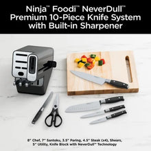 Ninja Foodi Neverdull Premium 10Pc German Stainless Steel Knife System with Built-In Sharpener