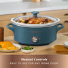 Crock-Pot 7 Quart Manual Slow Cooker with 3 Heat Settings, Large Slow Cooker with Dishwasher Safe Stoneware Pot, Denim