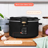 Beautiful 4 Qt Digital Slow Cooker with Hinged Locking Lid, Black Sesame by Drew Barrymore