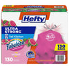 Hefty Ultra Strong Tall Kitchen Drawstring Trash Bags, Fabuloso Watermelon Scent, 13 gal., 130 ct.