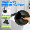 GARITIN Plunger and Toilet Brush Set with Holder, 2 in 1 Toilet Plunger and Brush Combo for Bathroom Cleaning, Black