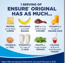 Batido nutricional Ensure Original sabor vainilla, 9 g de proteína, paquete de 24 unidades/8 onzas líquidas.