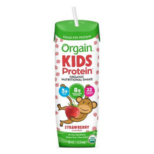 Orgain Kids 8G Grass-Fed Protein Organic Nutritional Shake, Strawberry (8.25 Fl. Oz., 12 Pk.)