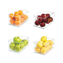 iDESIGN Linus Plastic Fridge/Pantry Kitchen Organizer Bins, Set of 4